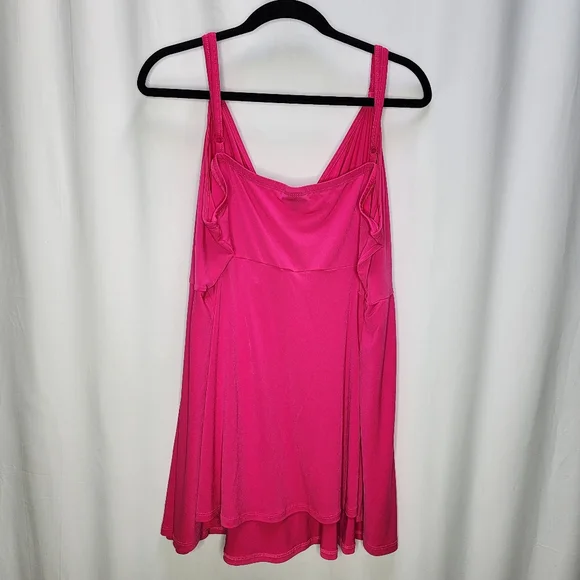 Torrid Women's Plus Size 5x Flowy Bright Hot Pink Tank Top - Picture 2 of 10